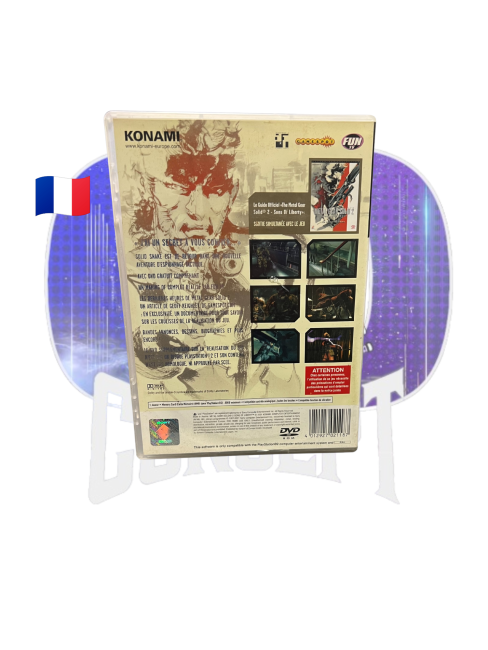 Photo de l'arrière du jeu Metal Gear Solid 2 sur Playstation 2