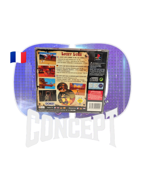 Lucky Luke PS1 back Photo de dos du jeu Lucky Luke sur PS1