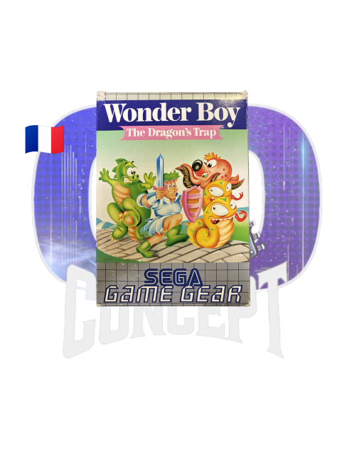 Wonder Boy Game Gear CIB front Photo de face de la boîte du jeu Wonder Boy: The Dragon’s Trap – Sega Game Gear