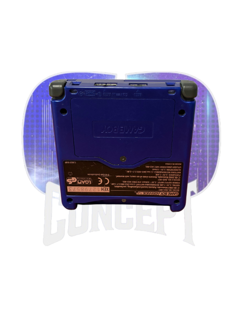 Game Boy Advance SP Kyogre Edition back Photo de dos de la Game Boy Advance SP Kyogre Edition