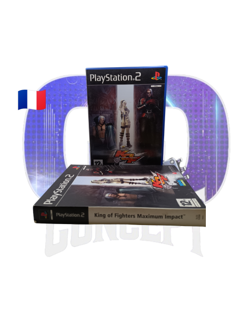 Photo de face du jeu King of Fighters Maximum Impact avec son fourreau cartonné sur PS2