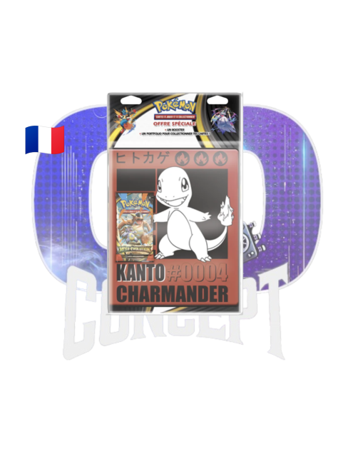 Portfolio Pokémon Méga-Évolution Salamèche front Photo de face du portfolio Pokémon Méga-Évolution Salamèche