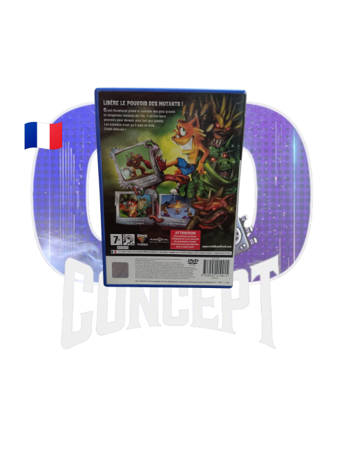 Crash Génération Mutant PS2 back Photo de l'arrière du jeu Crash Génération Mutant sur PS2