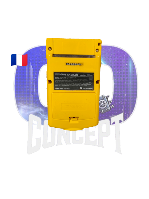 Game Boy Color Jaune back Photo de dos de la Game Boy Color Jaune