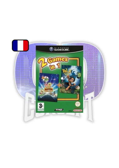 Cover 2 Games in 1 Bob l’éponge + Tak 2 GameCube