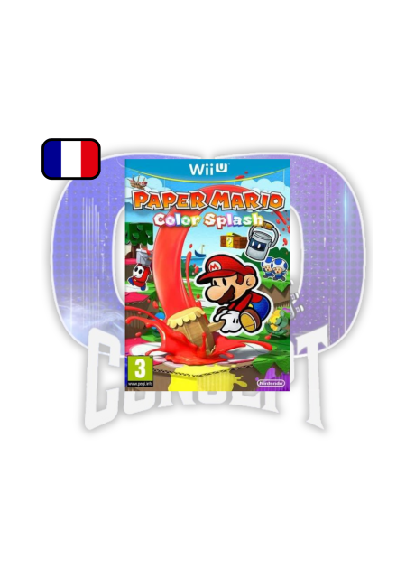 Paper Mario Color Splash Wii U Cover Paper Mario Color Splash Wii U