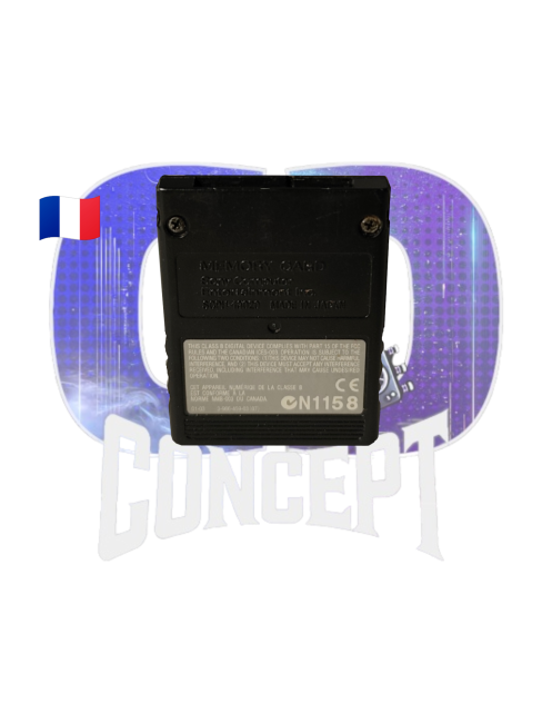 Photo de dos de la Memory Card officielle PS2 en loose