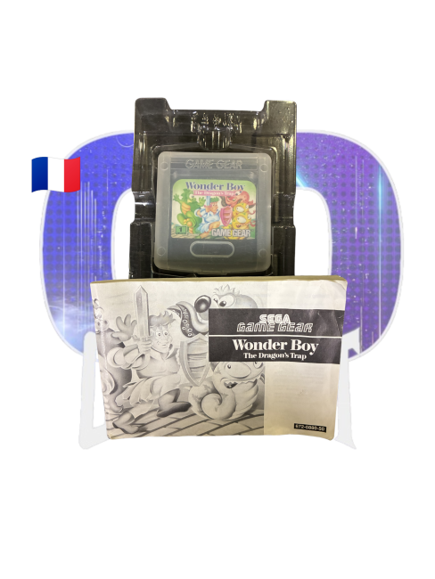 Wonder Boy Game Gear CIB content Photo du contenu de la boîte du jeu Wonder Boy: The Dragon’s Trap – Sega Game Gear