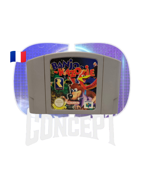 Photo de face de la cartouche du jeu Banjo-Kazooie sur N64
