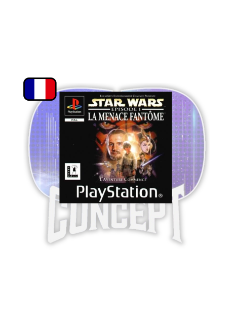 Star Wars La Menace Fantôme PS1 Cover Star Wars La Menace Fantôme PS1