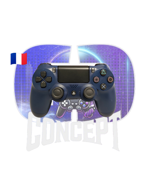 Photo de face de la Dualshock 4 Midnight Blue