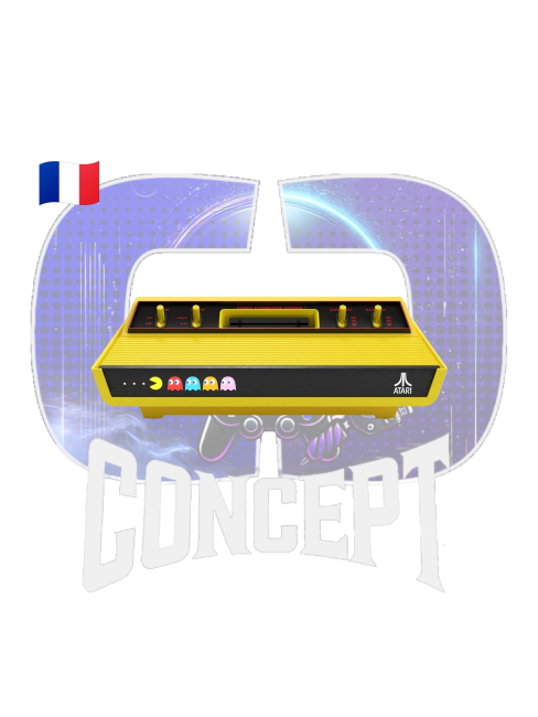 Atari 2600+ Pac-Man Edition front Photo de face de l'Atari 2600+ Pac-Man Edition