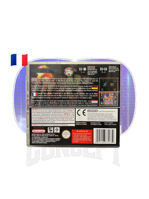 Photo de l'arrière du jeu Meteos sur Nintendo DS