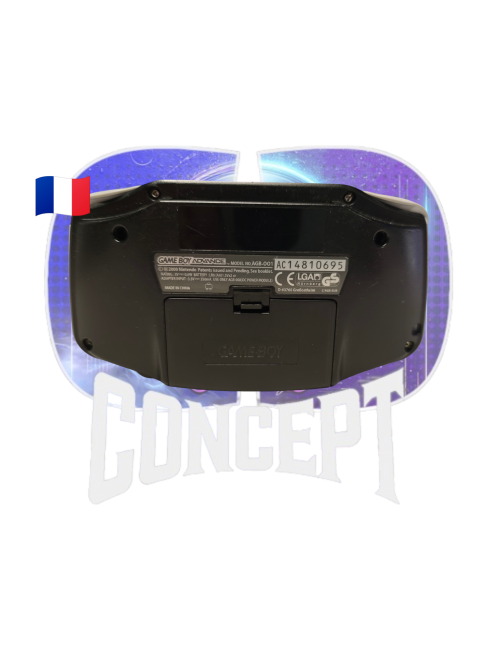 Photo de dos de la Game Boy Advance Noire