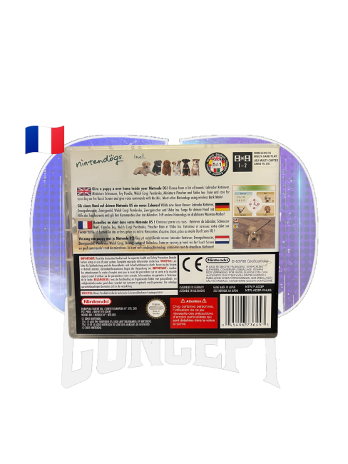 Photo de l'arrière du jeu Nintendogs Labrador et ses amis sur DS