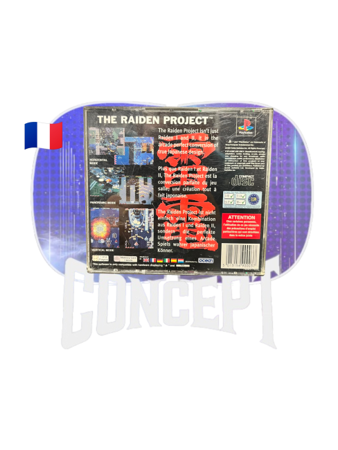 The Raiden Project PS1 back Photo de dos du jeu The Raiden Project sur PS1