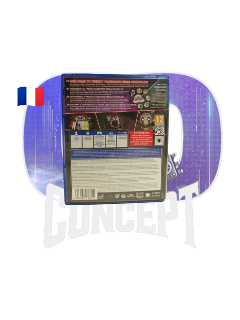 Five Nights at Freddy's Security Breach PS4 back Photo de dos du jeu Five Nights at Freddy's Security Breach PS4