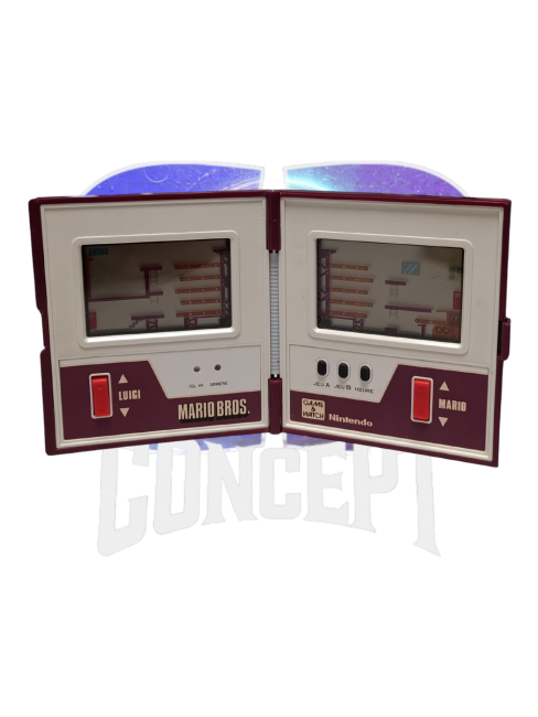 Photo de face de la Game & Watch Mario Bros Multiscreen 1983 ouverte