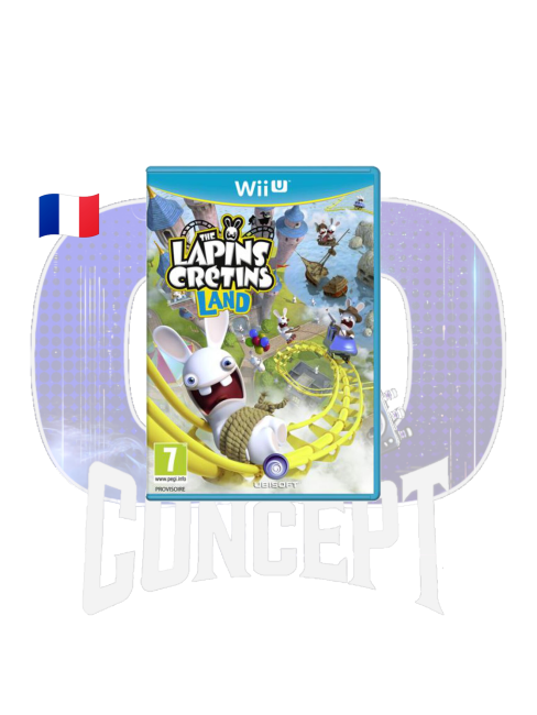 Lapins Crétins Land – Wii U front Photo de la jaquette du jeu Lapins Crétins Land – Wii U