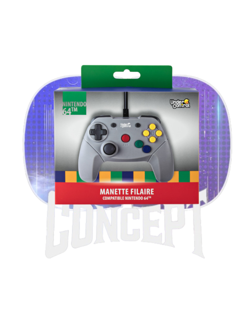 Photo de la boîte de la manette non officielle filaire pour Nintendo 64