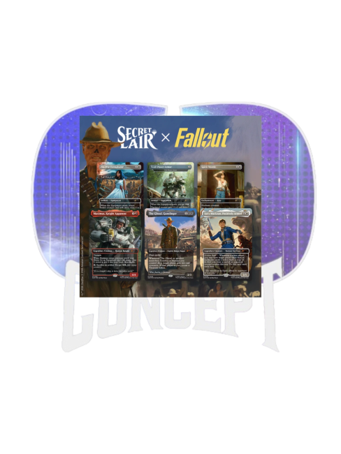 Magic Secret Lair x Fallout content Photo du contenu de l'enveloppe Magic: The Gathering – Secret Lair x Fallout: Beyond Vault 33 (EN)