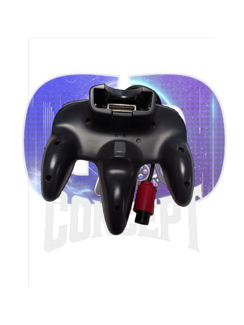 Photo de dos de la Manette AsciiWare Nintendo 64 red