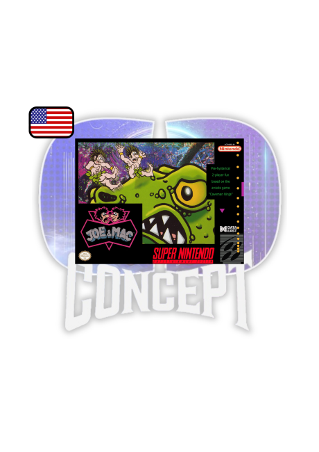 Joe & Mac SNES US Box Joe & Mac SNES US