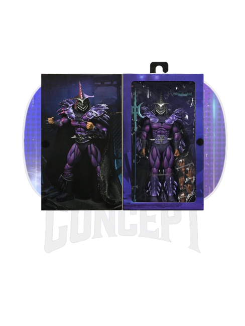 NECA – Teenage Mutant Ninja Turtles II – Super Shredder – 30th Anniversary – box Photo de la boîte de la figurine NECA Super Shredder TMNT II 30th Anniversary