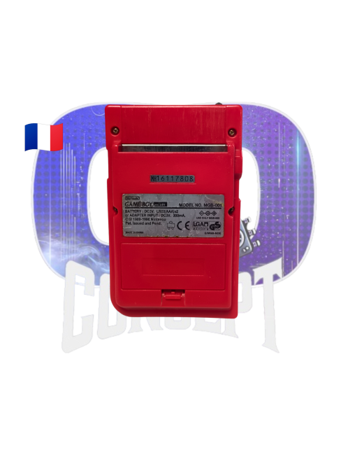 Game Boy Pocket Rouge loose back Photo de dos de la Game Boy Pocket Rouge