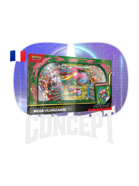 Coffret Pokémon Collection Premium Méga Florizarre Ex front Photo de face du Coffret Pokémon Collection Premium Mega Florizarre Ex