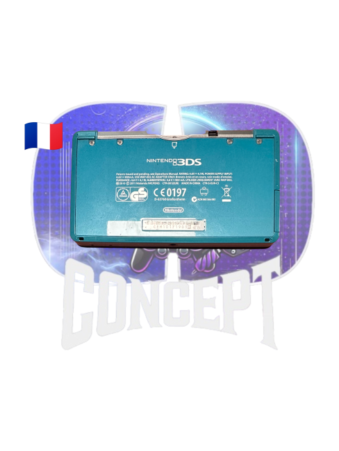 Nintendo 3DS Blue Lagoon – Console Nintendo 3DS back Photo de dos de la Nintendo 3DS Blue Lagoon