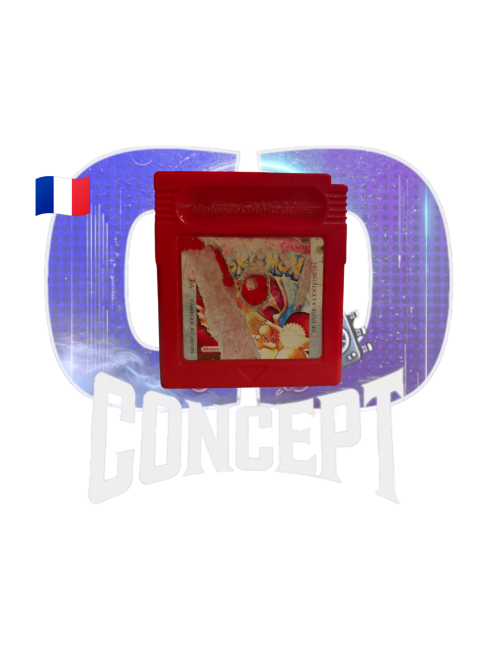 Photo de la cartouche du jeu Pokémon Rouge sur Game Boy