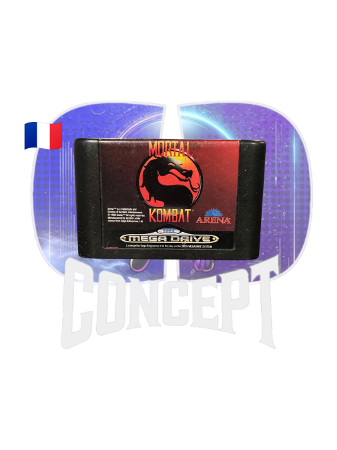 Mortal Kombat Megaddrive Cartridge Front Photo de face de la cartouche du jeu Mortal Kombat sur Megadrive