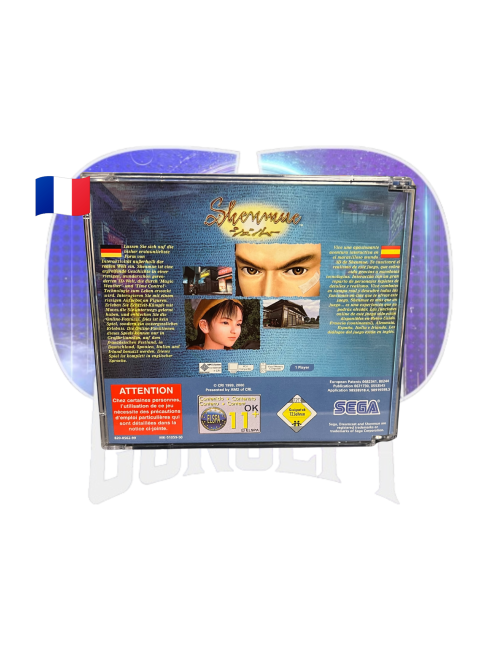 Photo de l'arrière du boîtier CD 3-4  du jeu Shenmue sur Dreamcast