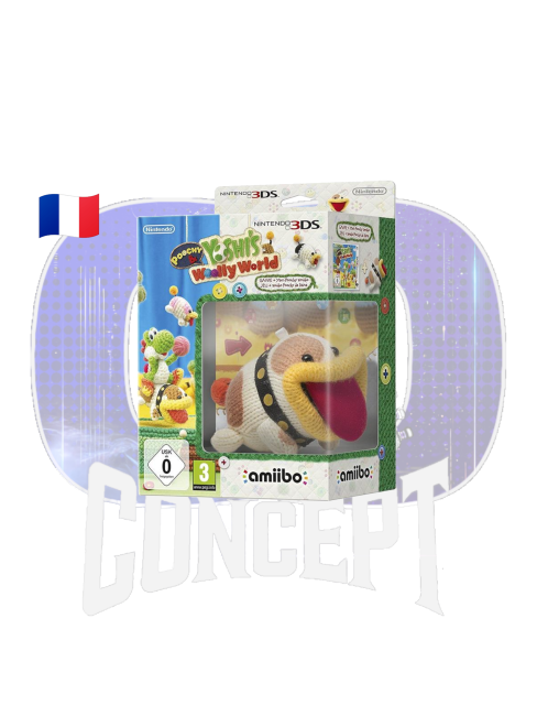 Photo du coffret Poochy & Yoshi’s Woolly World + Amiibo Poochy – Nintendo 3DS