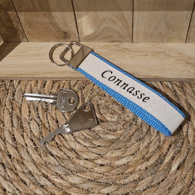 Porte clés message Connasse coloris turquoise