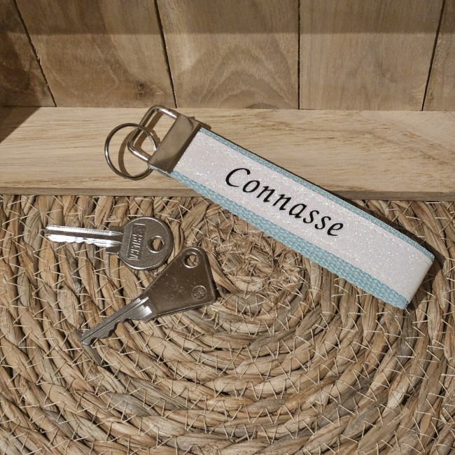 Porte clés message Connasse coloris menthe