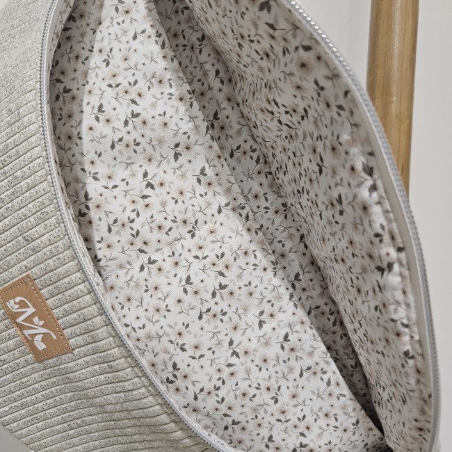 20260714_123106 Sac banane en velours côtelé coloris beige lurex argenté