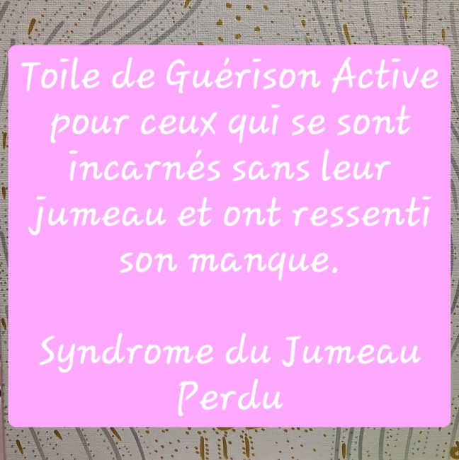 Toile de Guérison Active * Syndrome Jumeau Perdu *