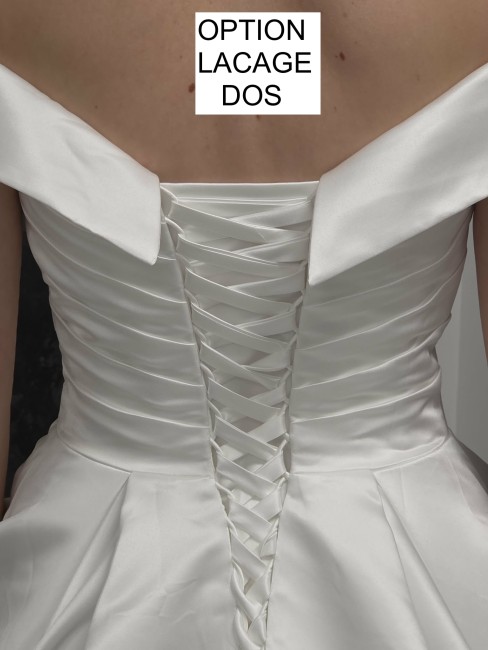 Robe de mariée courte style pin-up, années 50, encolure Bardot, toutes tailles. Vintage