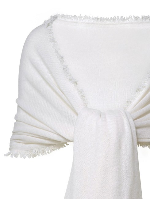 étole chaude pour mariée, étole de mariée d'hiver, écharpe cachemire mariage