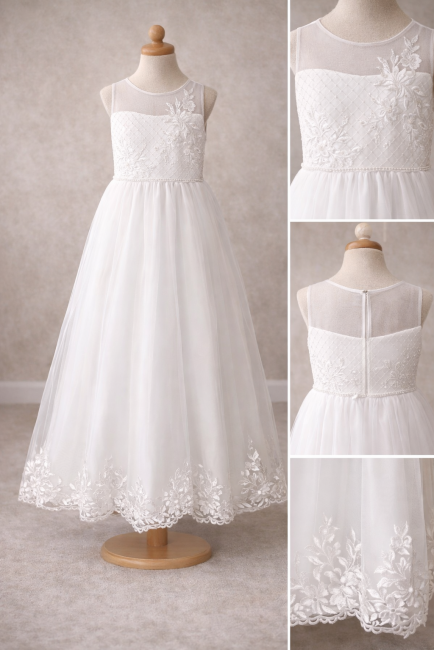 Robe enfant en tulle, Cérémonie, mariage, communion