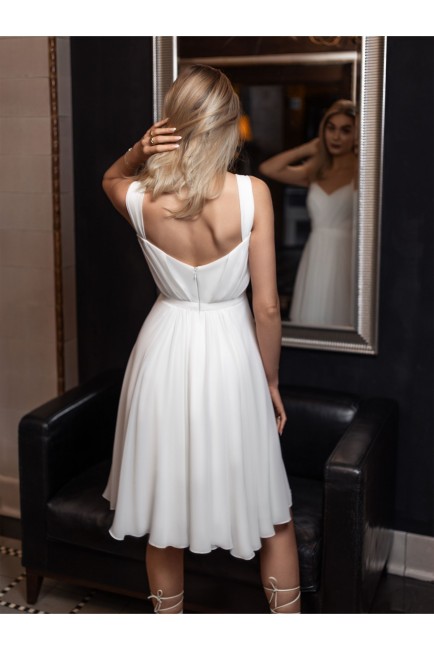 Robe de mariée courte, mariage civil, ouverture de bal 38 42 46, ivoire clair Destockage