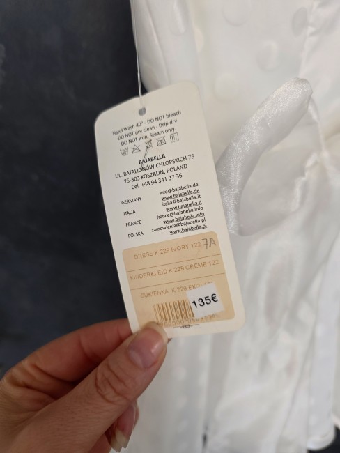 robe de cérémonie enfant, communion, mariage, ivoire.