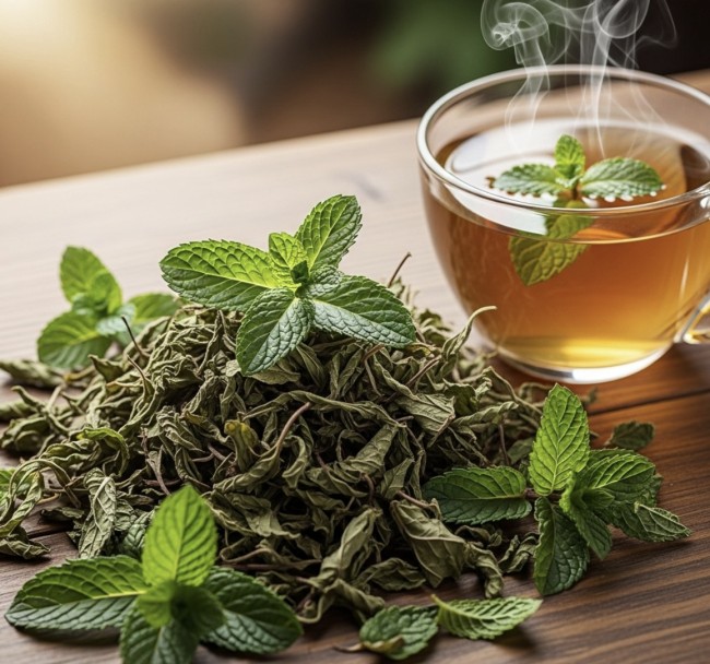 Sachet transparent de feuilles de menthe Mentha x piperita MASARYSPICE, produit naturel pour cuisine et bien-êtrSachet transparent de feuilles de menthe Mentha x piperita MASARYSPICE, produit naturel pour cuisine et bien-êtree