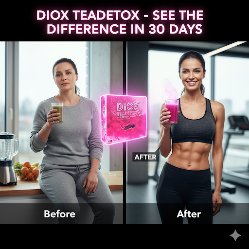 Boîte de thé Diox Tea Detox rose, infusion minceur et purification