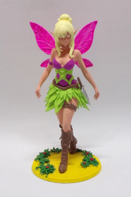 Fée des Bois peinte à la main – Figurine fantasy unique - 17 cm