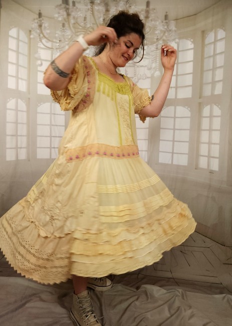 Pièce unique , linge ancien , dentelle , shabby , bohème