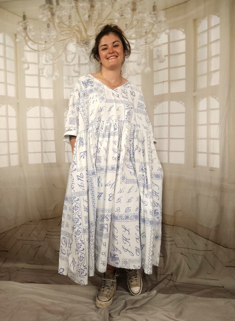 pièce unique , robe oversize , bohème ,shabby