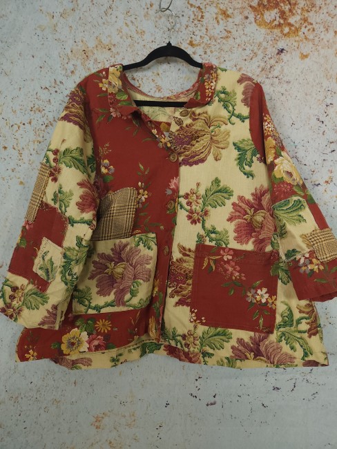 Pièce unique , veste patch , bohème